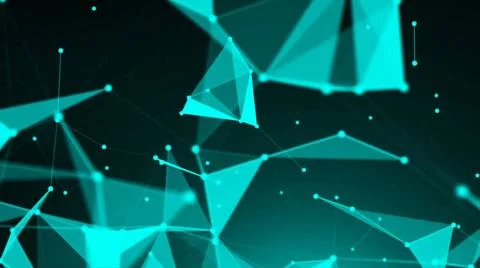 Abstract Polygonal Space Background with Connecting Dots and Lines Abstrac... Stock Photos