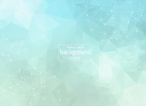 Abstract Polygonal Space Blue Background with Connecting Dots and Lines | Net 스톡 일러스트