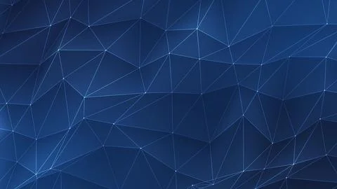 Abstract polygonal space, connection structure Illustration