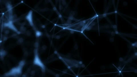 Abstract polygonal space dark background with connecting dots and lines. Depth Stock Footage 115698054