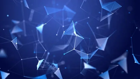 Abstract polygonal space with dots and lines motion. Stock Footage 155117748