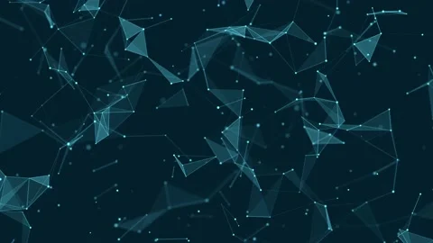 Abstract polygonal space with dots and lines motion. Data technology. Stock-Footage 155444770