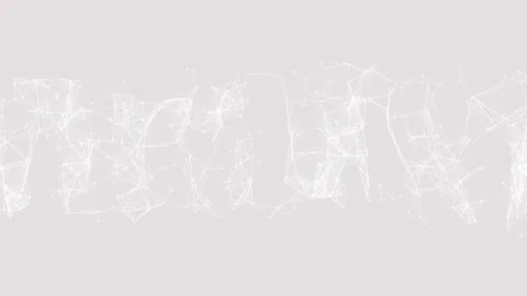 Abstract polygonal space with dots and lines motion. Data technology and Stock Footage 169033545