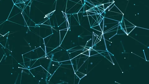 Abstract polygonal space with dots and lines motion. Data technology. 4k Stock Footage 320113789