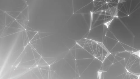 Abstract polygonal space grey background with connecting dots and lines Stock Footage 112270289
