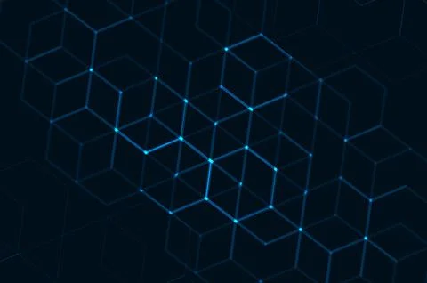 Abstract polygonal space Stock Illustration