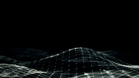 Abstract polygonal space low poly dark background with connecting dots and lines 스톡 동영상 80985670