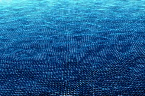 Abstract polygonal space low poly with connecting dots and lines. Futuristic Stock Illustration