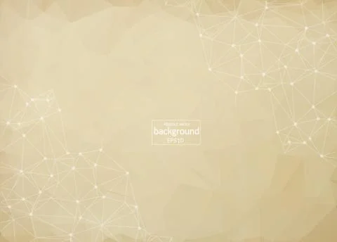 Abstract polygonal space low poly dark background with connecting dots and li Stock Illustration