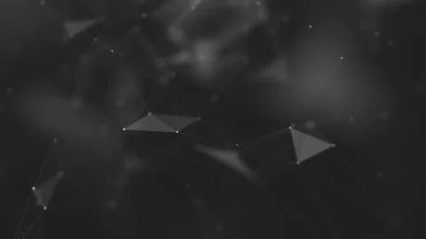 Abstract polygonal space low poly dark background Stock Illustration