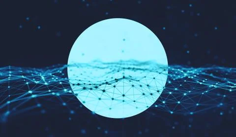 Abstract polygonal space low poly dark background Stock-Illustration