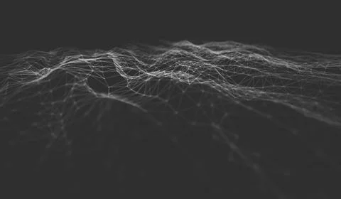 Abstract polygonal space low poly dark background Illustrazione stock