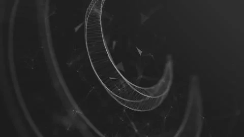 Abstract polygonal space low poly dark background Illustrazione stock