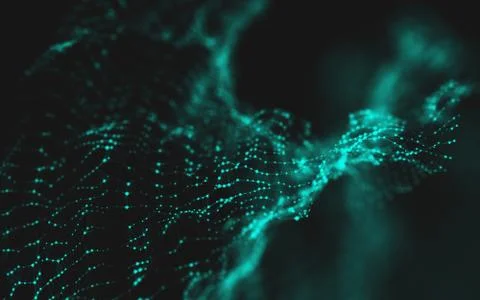 Abstract polygonal space low poly dark background Stock Illustration