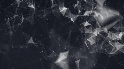 Abstract polygonal space low poly dark background Stock Illustration