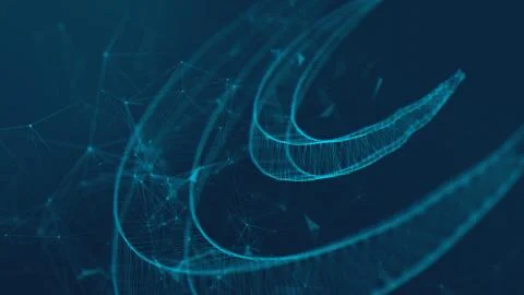 Abstract polygonal space low poly dark background Illustrazione stock