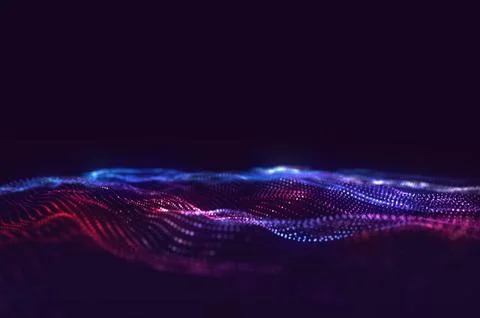 Abstract polygonal space low poly dark background Stock Illustration