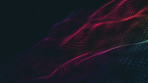 Abstract polygonal space low poly dark background Illustrazione stock