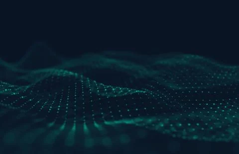 Abstract polygonal space low poly dark background Stock Illustration