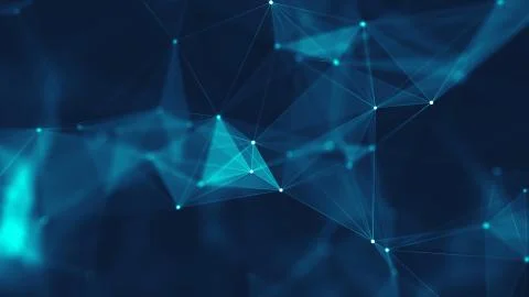 Abstract polygonal space low poly dark background Stock Illustration