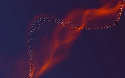 Abstract polygonal space low poly dark background Illustrazione stock