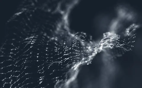 Abstract polygonal space low poly dark background Stock-Illustration