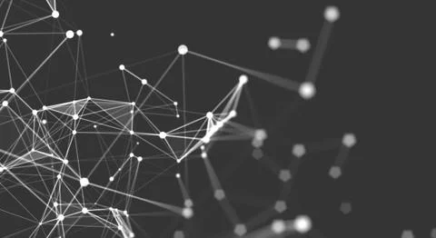 Abstract polygonal space low poly dark background Stock Illustration