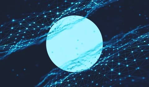 Abstract polygonal space low poly dark background Illustrazione stock