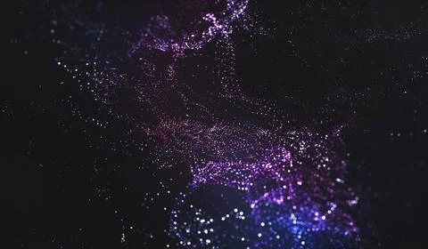 Abstract polygonal space low poly dark background Stock Illustration