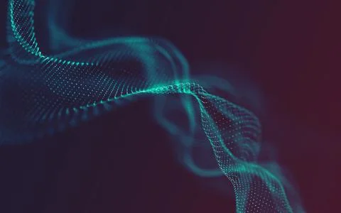 Abstract polygonal space low poly dark background Illustrazione stock