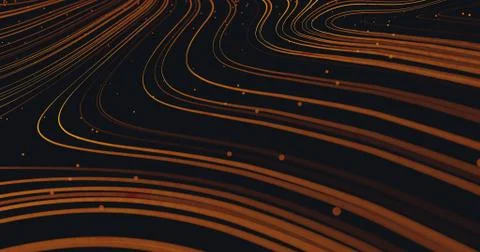 Abstract polygonal space low poly dark background with lines. Stock Illustration