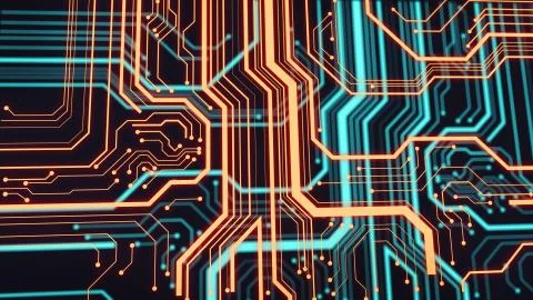 Abstract polygonal space low poly dark background with connecting dots and li Stock Illustration