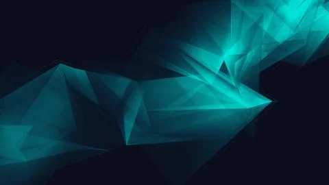 Abstract polygonal space low poly dark background with connecting dots and li Illustrazione stock