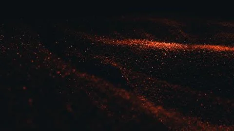 Abstract polygonal space low poly dark background with connecting dots and li Stock Illustration