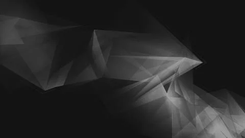 Abstract polygonal space low poly dark background with connecting dots and li Illustrazione stock
