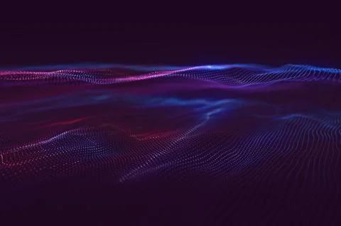 Abstract polygonal space low poly dark background with connecting dots and li Stock Illustration