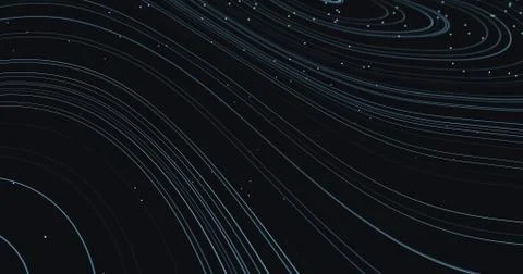 Abstract polygonal space low poly dark background with lines. Stock Illustration