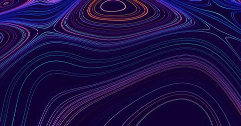 Abstract polygonal space low poly dark background with lines. Stock Illustration