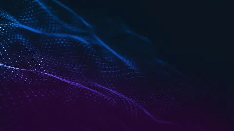 Abstract polygonal space low poly dark background with connecting dots and li Illustrazione stock