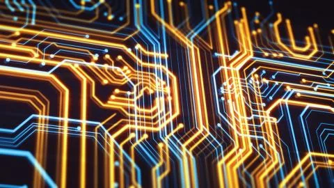 Abstract polygonal space low poly dark background with connecting dots and li Stock Illustration