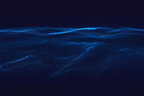 Abstract polygonal space low poly dark background with connecting dots and li Illustrazione stock