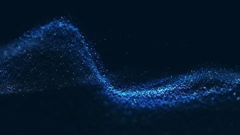 Abstract polygonal space low poly dark background with connecting dots and li Stock Illustration