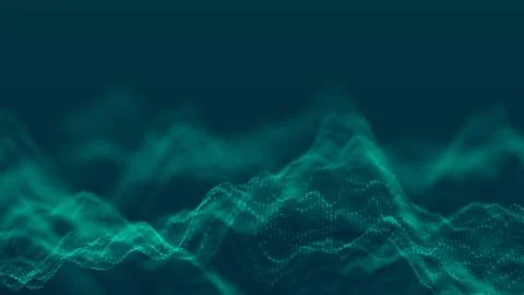 Abstract polygonal space low poly dark background with connecting dots and li Stock Illustration