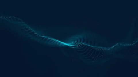 Abstract polygonal space low poly dark background with connecting dots and li Stock Illustration