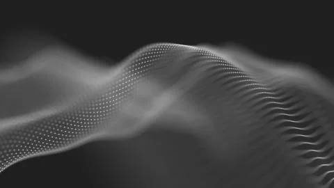 Abstract polygonal space low poly dark background with connecting dots and li Stock Illustration