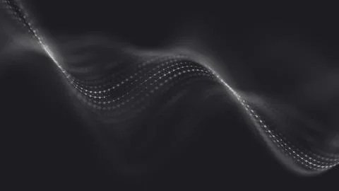 Abstract polygonal space low poly dark background with connecting dots and li Stock Illustration