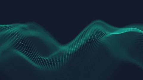 Abstract polygonal space low poly dark background with connecting dots and li Illustrazione stock