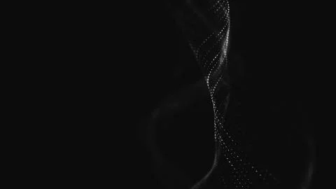 Abstract polygonal space low poly dark background with connecting dots and li Stock Illustration
