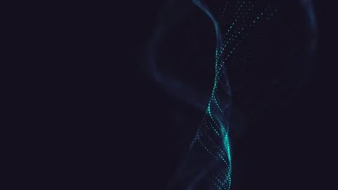 Abstract polygonal space low poly dark background with connecting dots and li Stock Illustration