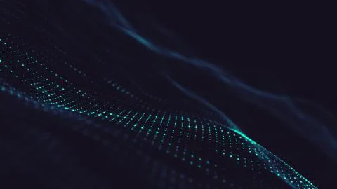 Abstract polygonal space low poly dark background with connecting dots and li Illustrazione stock